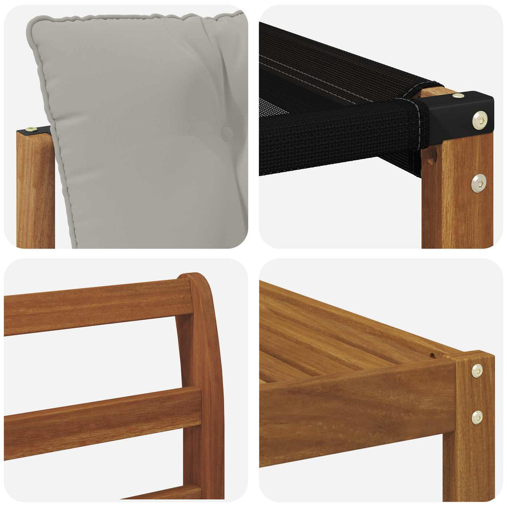Outdoor-Sofagarnitur mit Kissen 10 pcs Natürlich und Hellgrau