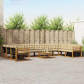 Outdoor-Sofagarnitur mit Kissen 11 pcs Natur und Beige