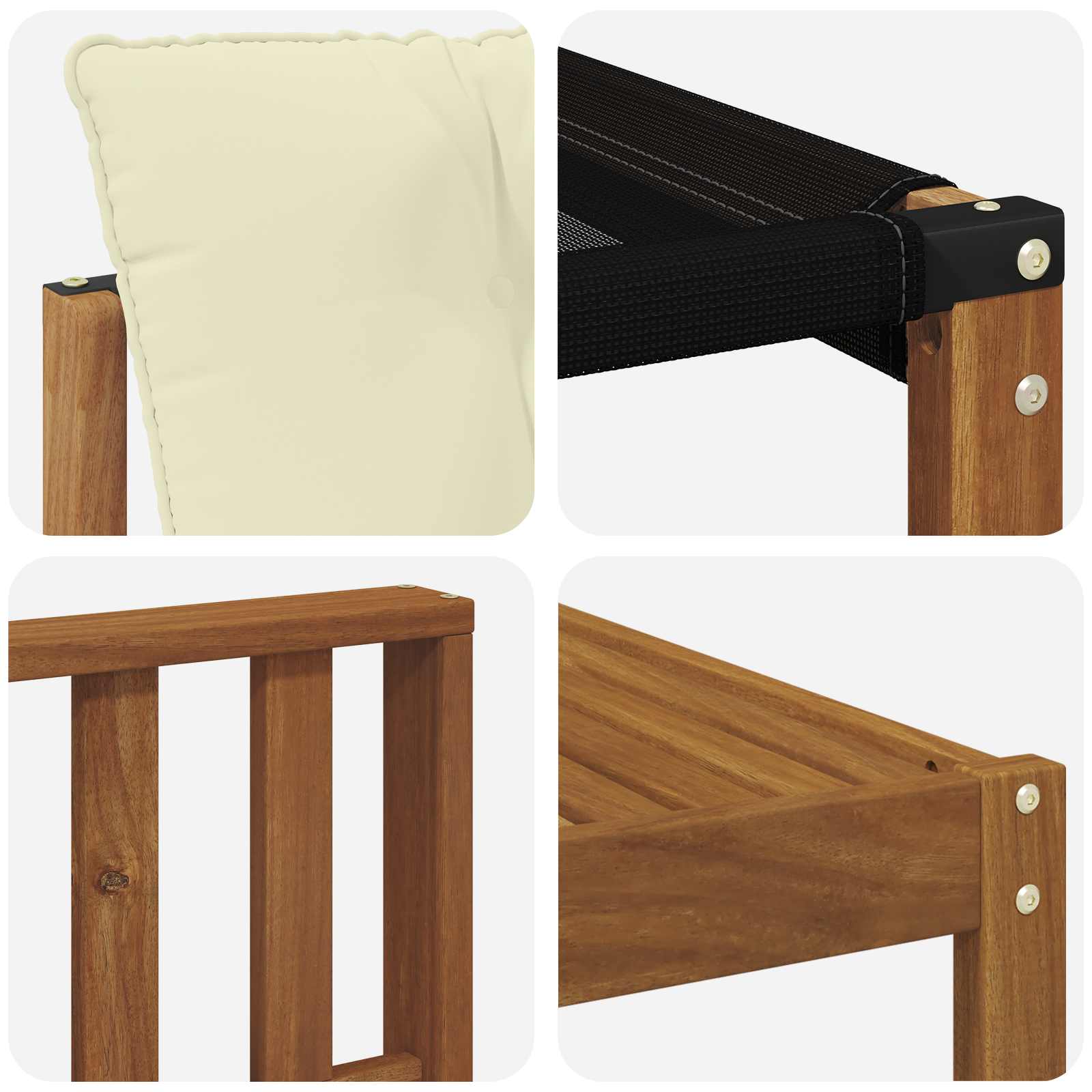 Outdoor-Sofagarnitur mit Kissen 11 pcs Natur und Creme