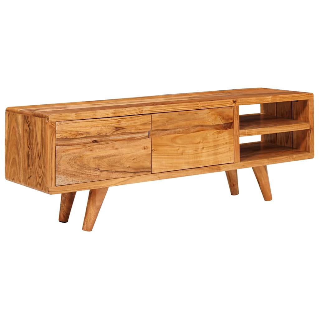TV-Schränk mit Regal Braun 110 x 30 x 40 cm Massivholz Akazie