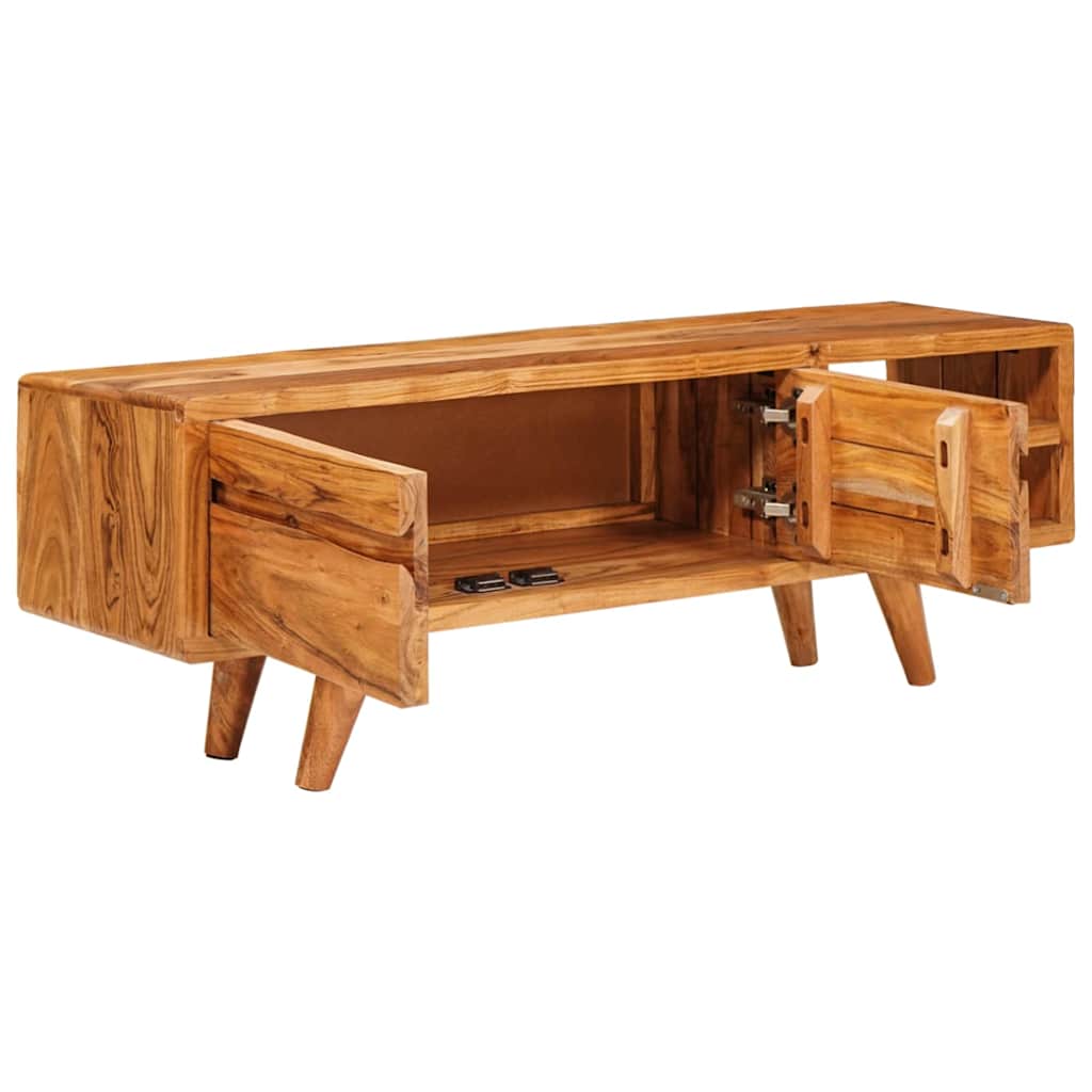 TV-Schränk mit Regal Braun 110 x 30 x 40 cm Massivholz Akazie