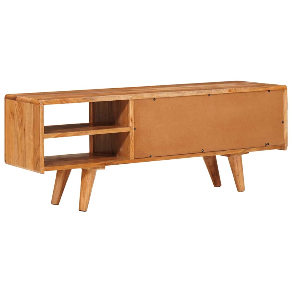 TV-Schränk mit Regal Braun 110 x 30 x 40 cm Massivholz Akazie