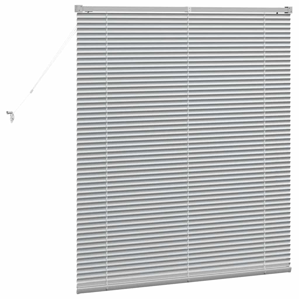 Balkenjalousien Silber 130 x 110 cm Aluminium