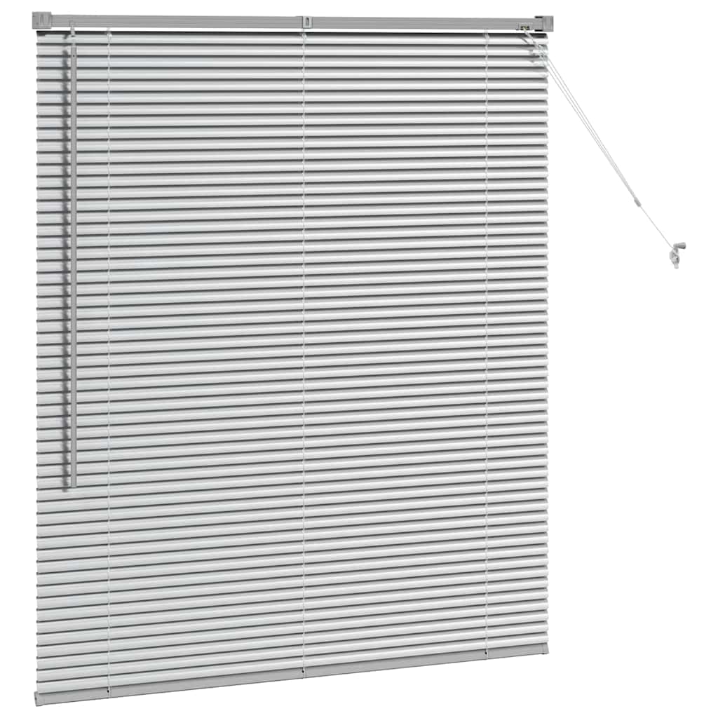Balkenjalousien Silber 130 x 115 cm Aluminium