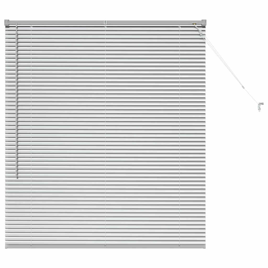 Balkenjalousien Silber 130 x 120 cm Aluminium