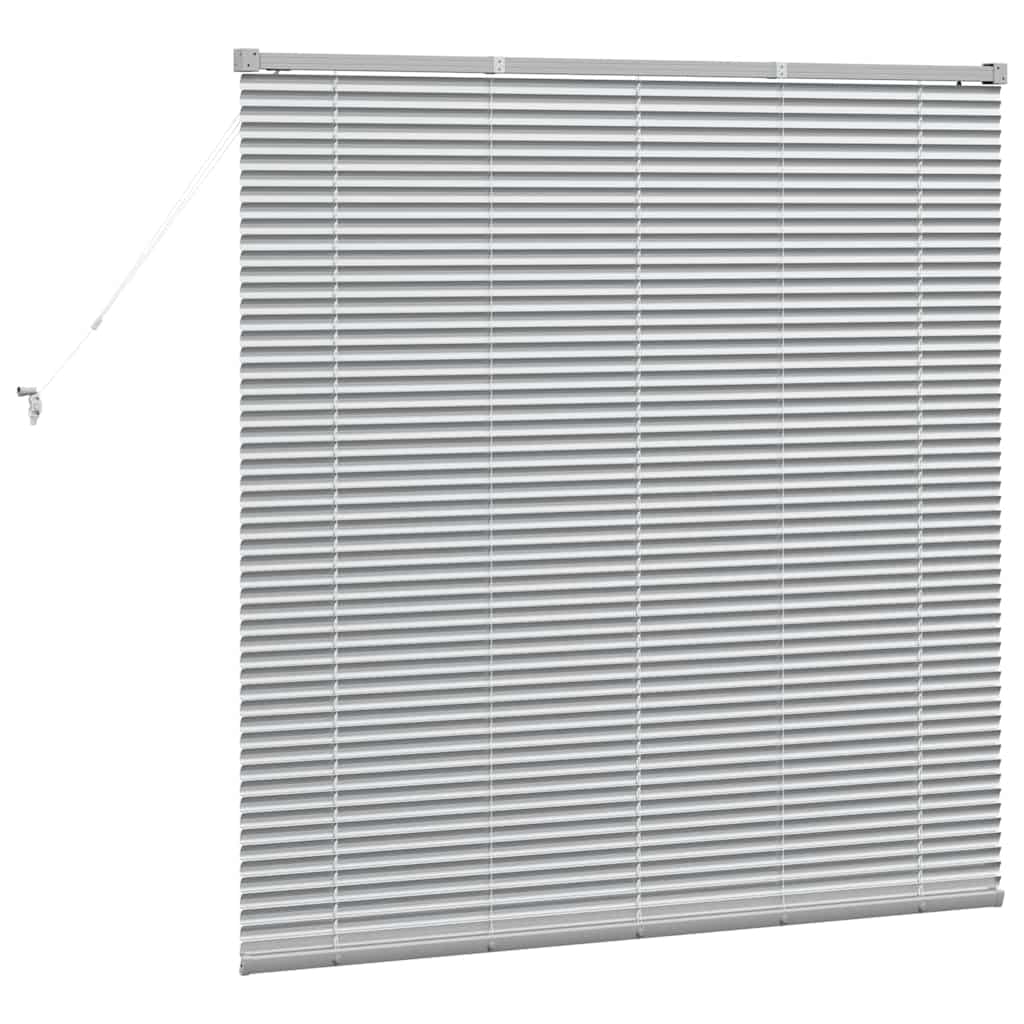 Balkenjalousien Silber 130 x 125 cm Aluminium