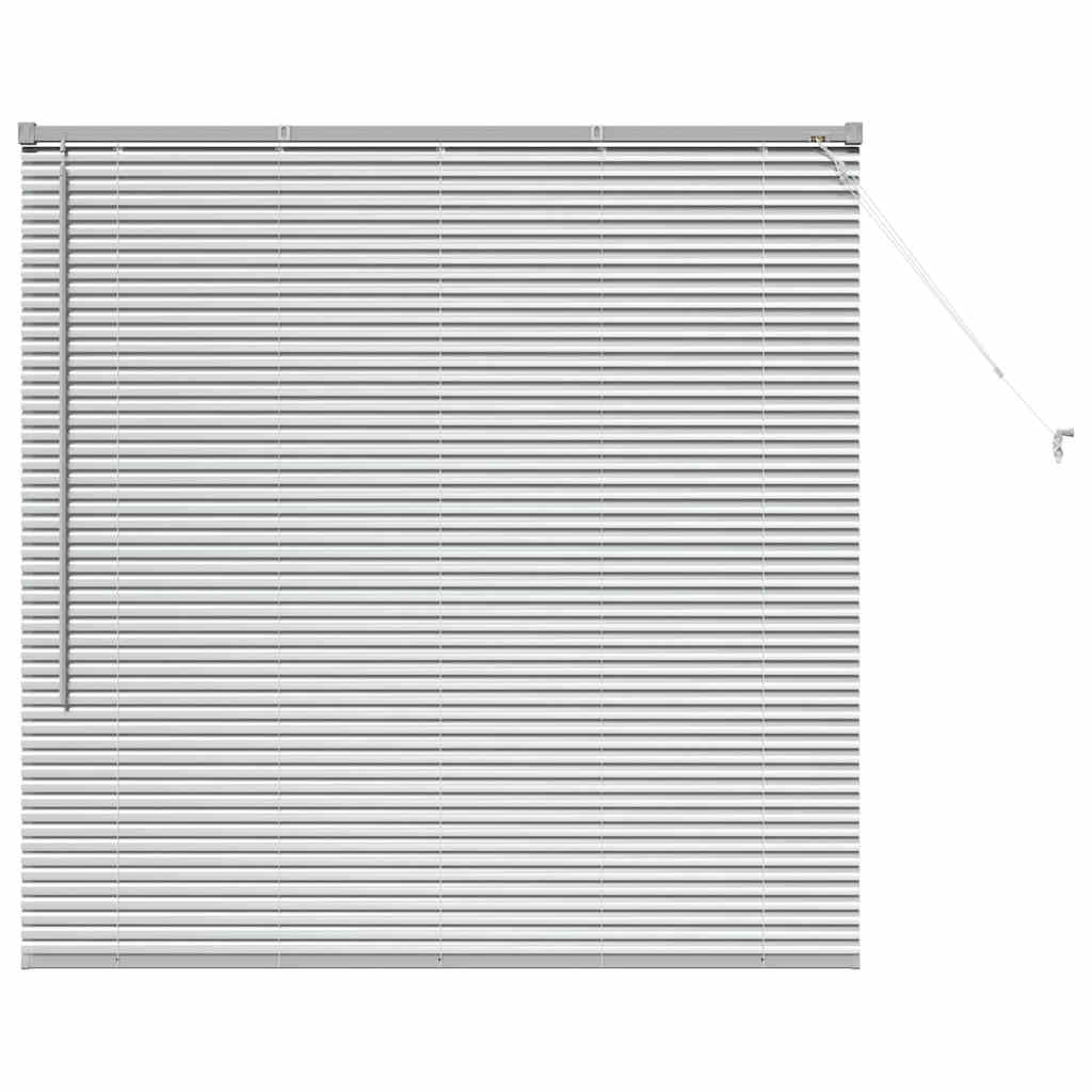 Balkenjalousien Silber 130 x 130 cm Aluminium