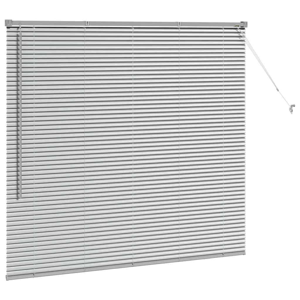 Balkenjalousien Silber 130 x 140 cm Aluminium