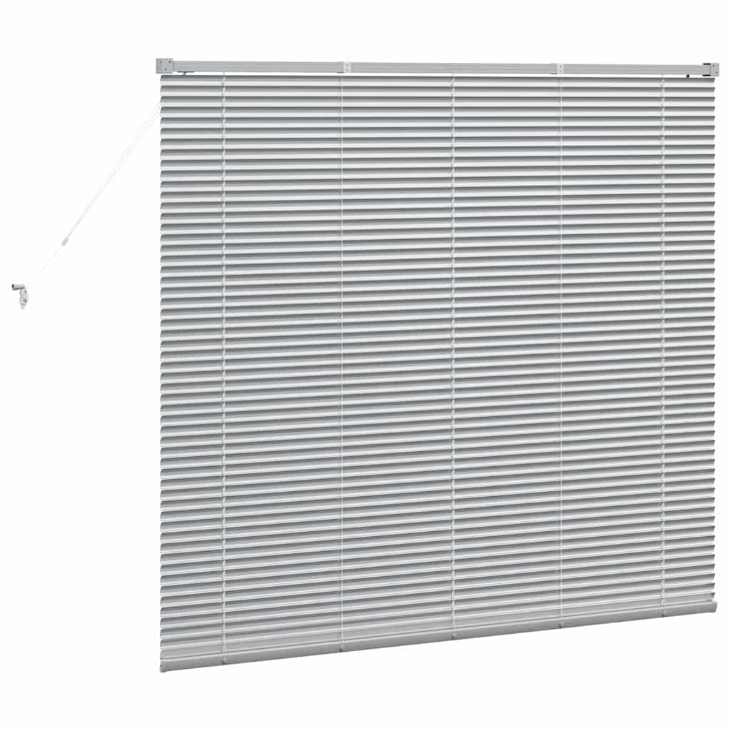 Balkenjalousien Silber 130 x 140 cm Aluminium
