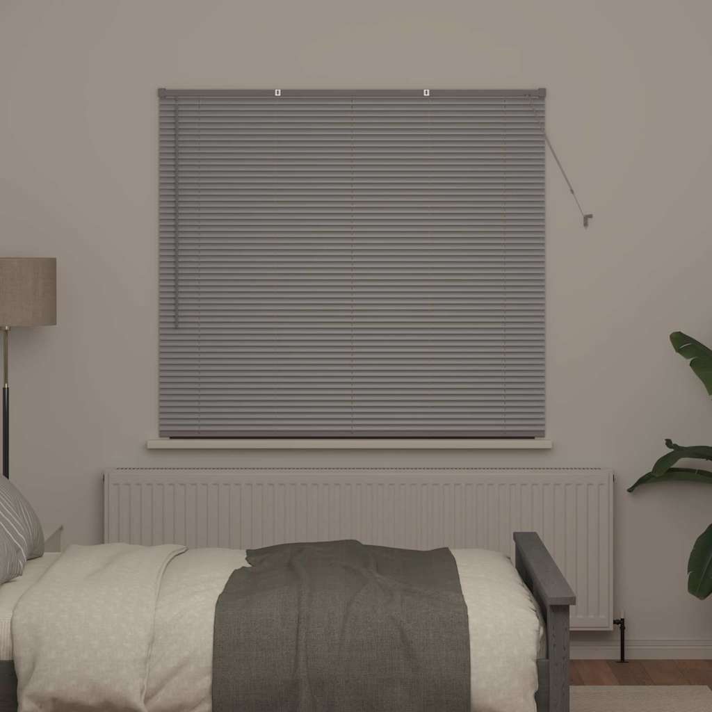 Balkenjalousien Silber 130 x 145 cm Aluminium