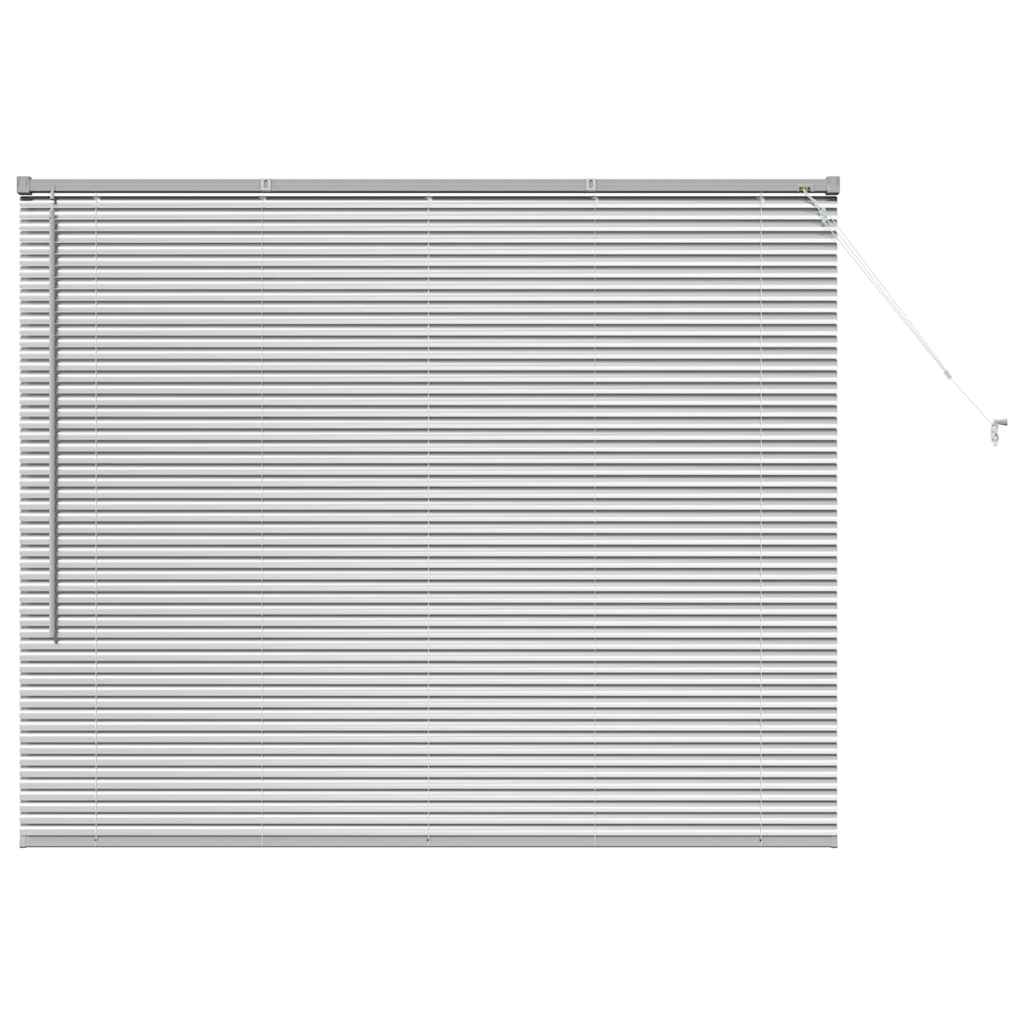 Balkenjalousien Silber 130 x 155 cm Aluminium