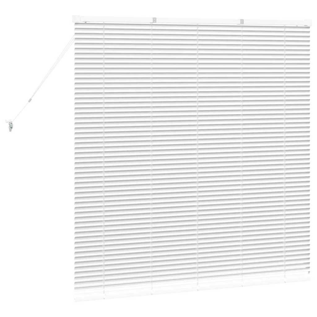 Balkenjalousien Weiß 130 x 130 cm Aluminium