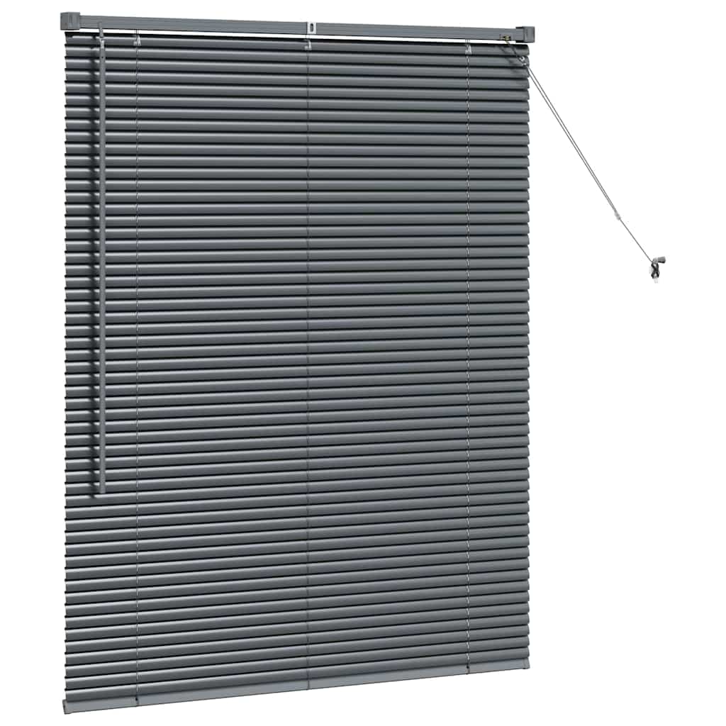 Balkenjalousien Dunkelgrau 130 x 105 cm Aluminium