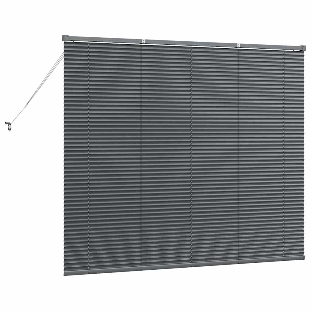 Balkenjalousien Dunkelgrau 130 x 155 cm Aluminium