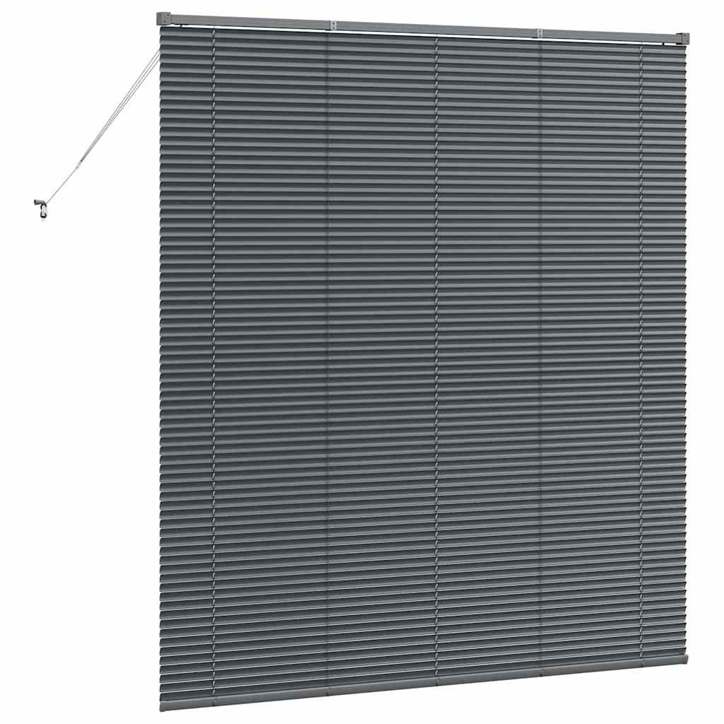 Balkenjalousien Dunkelgrau 175 x 160 cm Aluminium