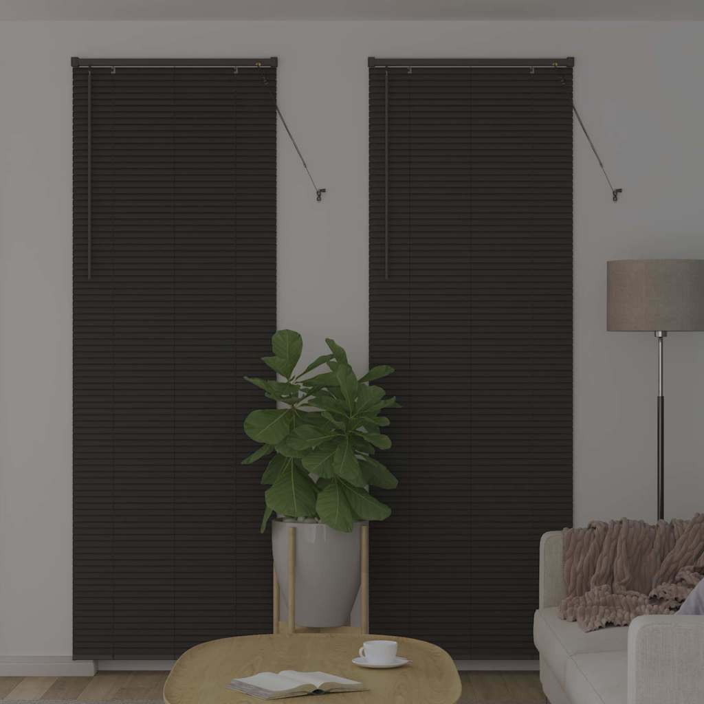 Balkenjalousien Dunkelgrau 220 x 75 cm Aluminium