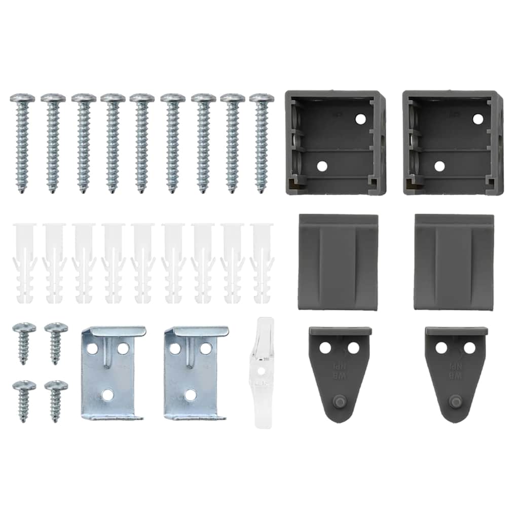 Balkenjalousien Dunkelgrau 220 x 145 cm Aluminium