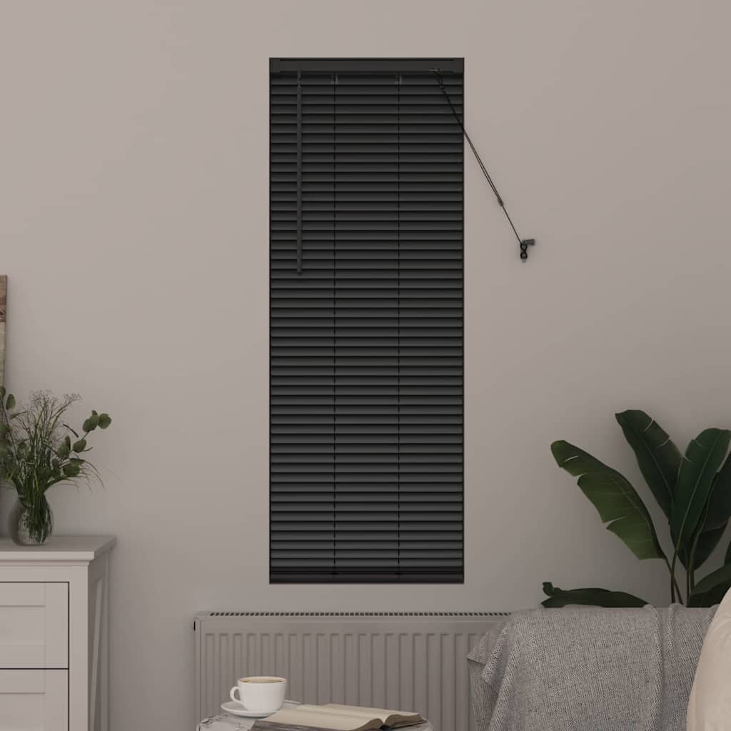 Balkenjalousien Schwarz 130 x 45 cm Aluminium