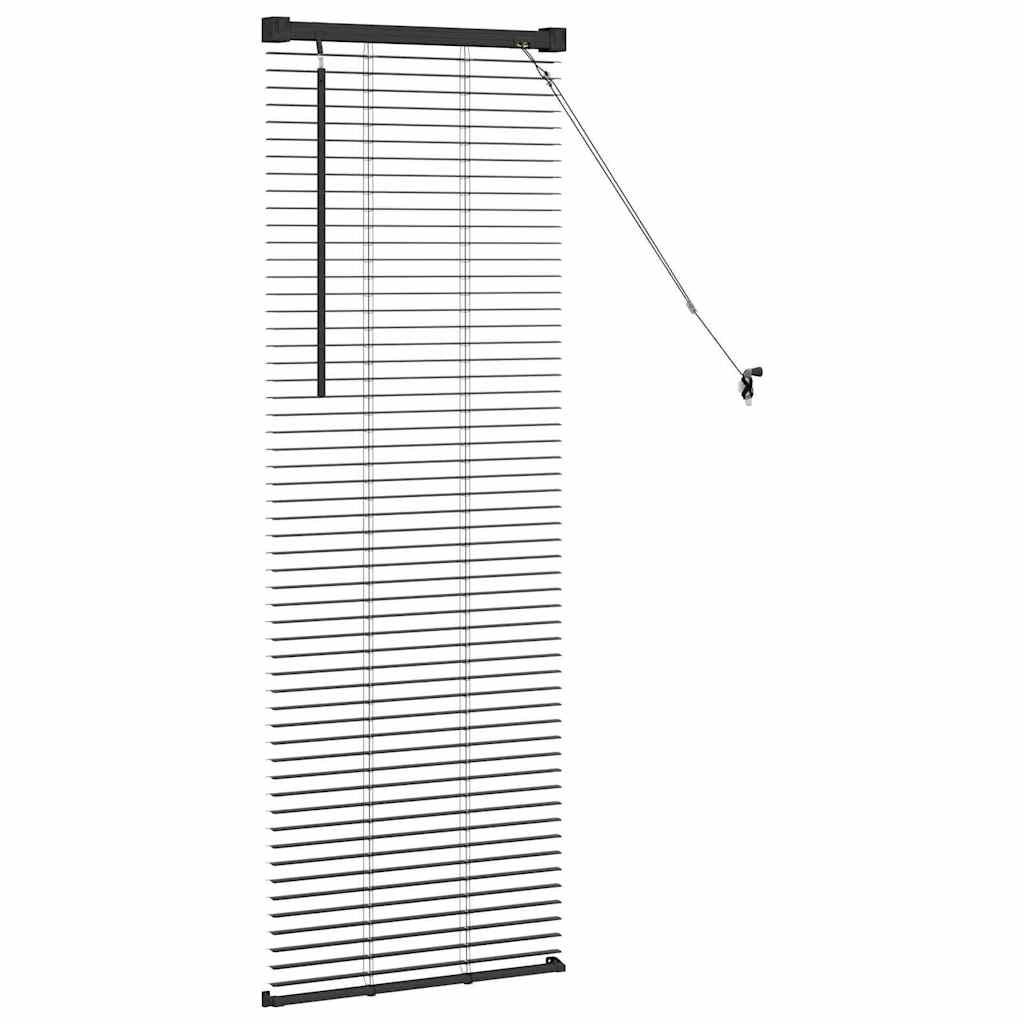 Balkenjalousien Schwarz 130 x 45 cm Aluminium