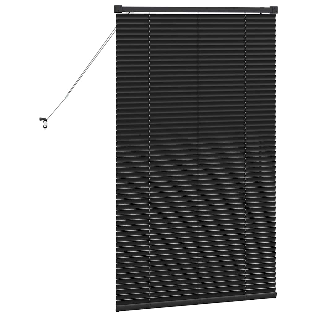 Balkenjalousien Schwarz 130 x 80 cm Aluminium