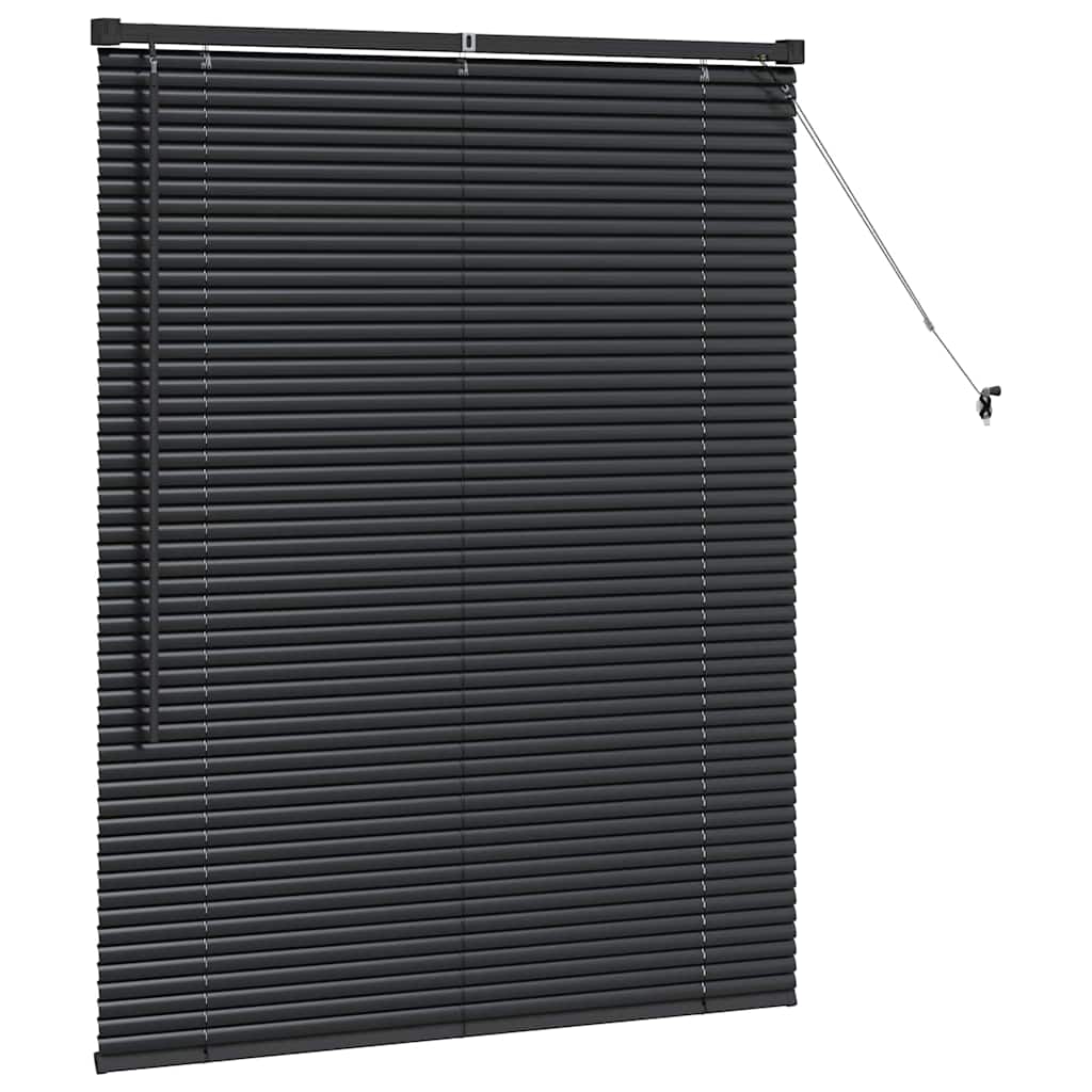 Balkenjalousien Schwarz 130 x 105 cm Aluminium