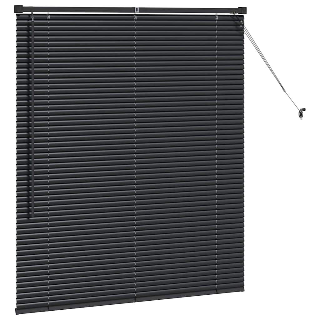 Balkenjalousien Schwarz 130 x 115 cm Aluminium