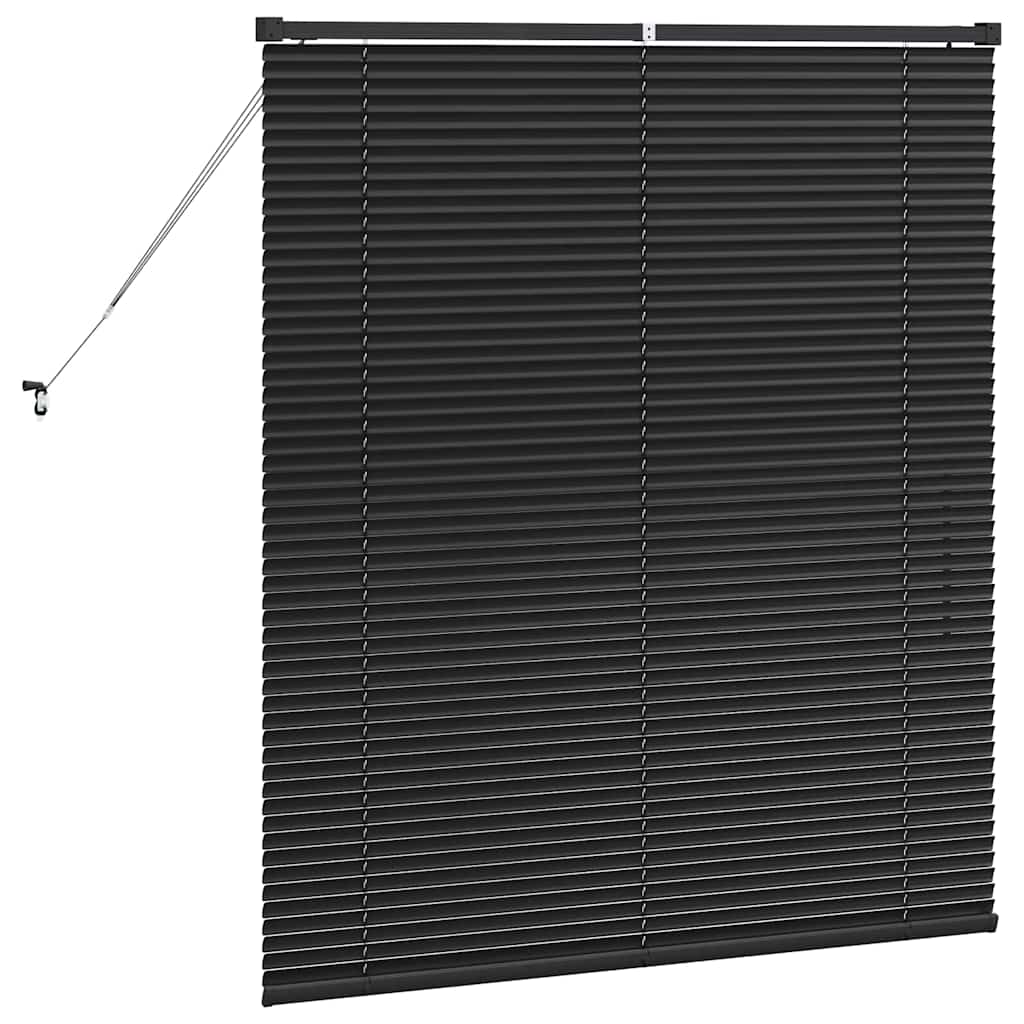 Balkenjalousien Schwarz 130 x 115 cm Aluminium