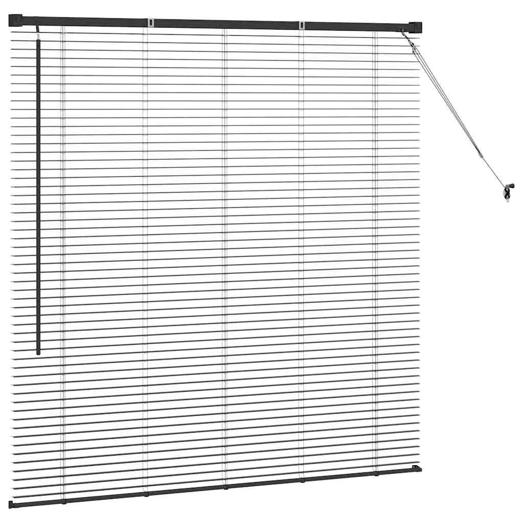 Balkenjalousien Schwarz 130 x 125 cm Aluminium