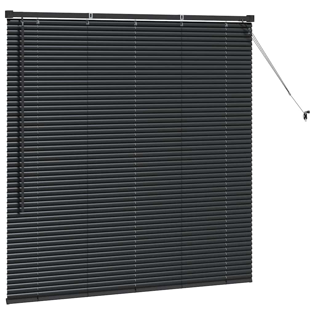 Balkenjalousien Schwarz 130 x 135 cm Aluminium