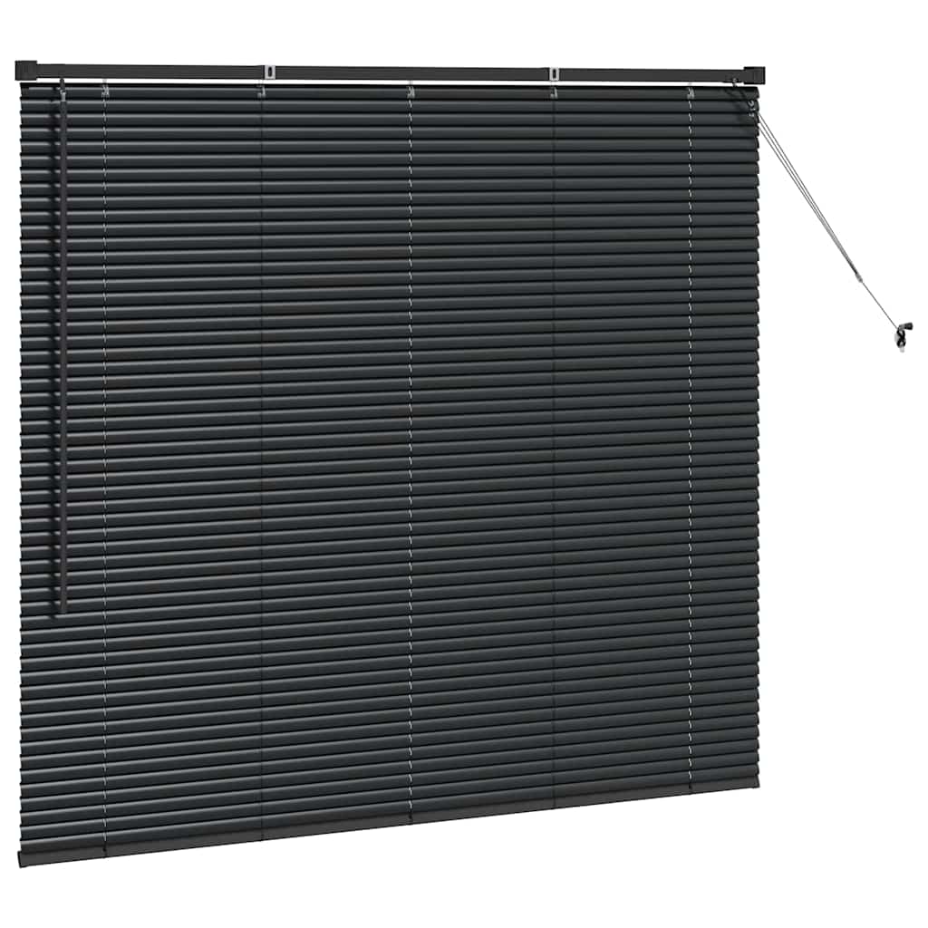 Balkenjalousien Schwarz 130 x 140 cm Aluminium