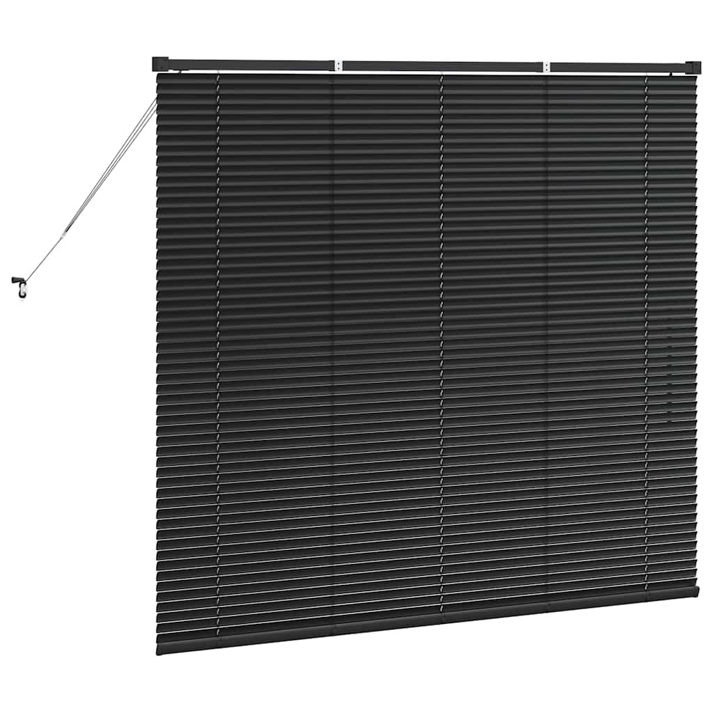Balkenjalousien Schwarz 130 x 145 cm Aluminium