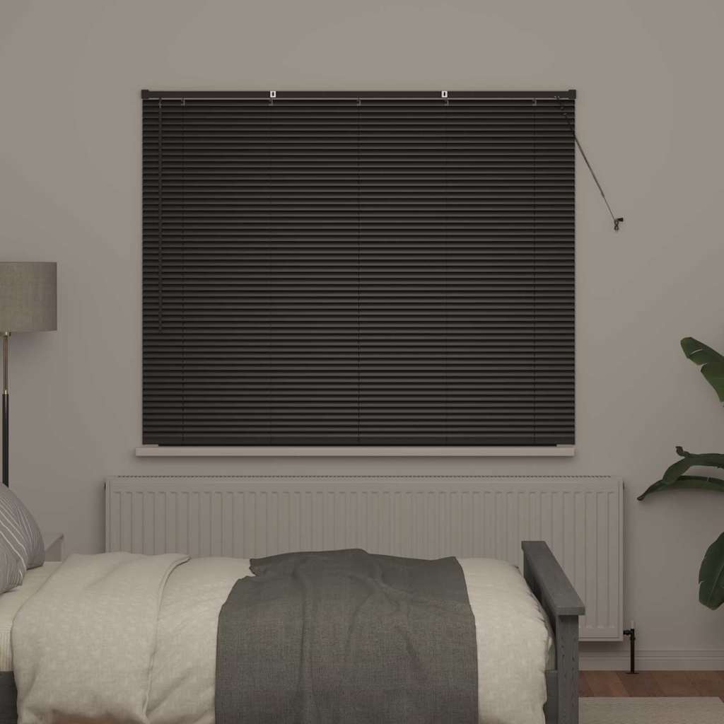 Balkenjalousien Schwarz 130 x 155 cm Aluminium