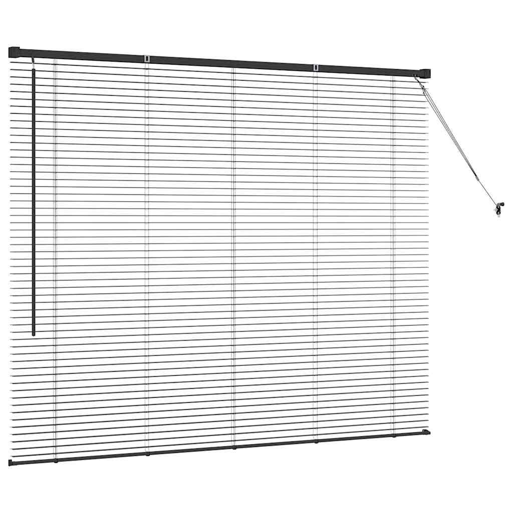 Balkenjalousien Schwarz 130 x 155 cm Aluminium