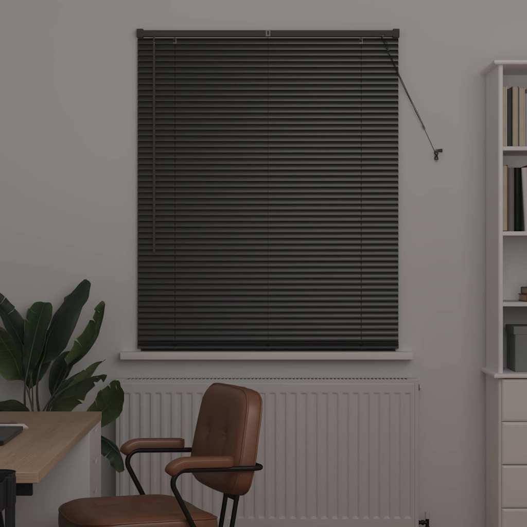 Balkenjalousien Schwarz 175 x 100 cm Aluminium