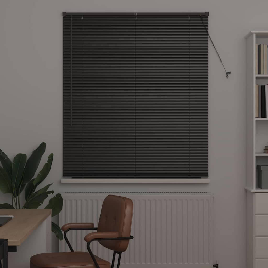 Balkenjalousien Schwarz 175 x 115 cm Aluminium