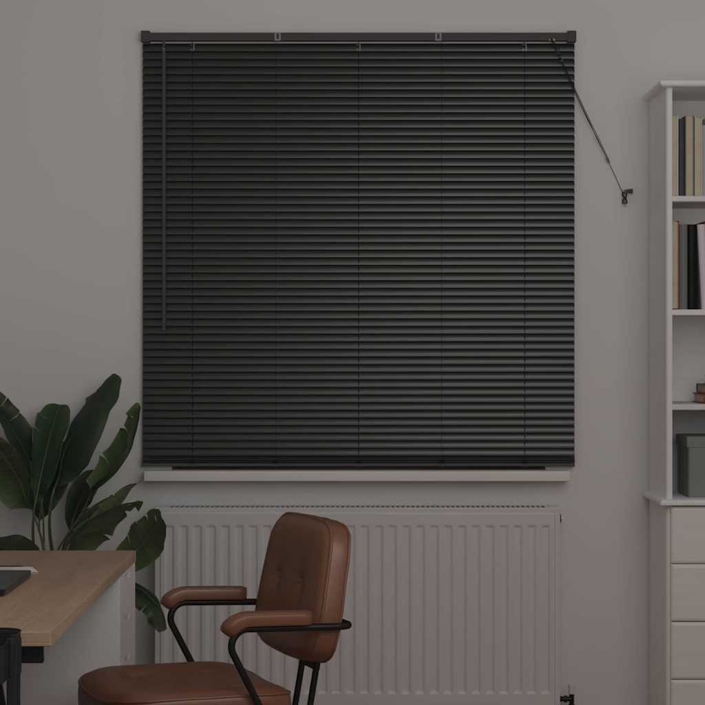 Balkenjalousien Schwarz 175 x 125 cm Aluminium