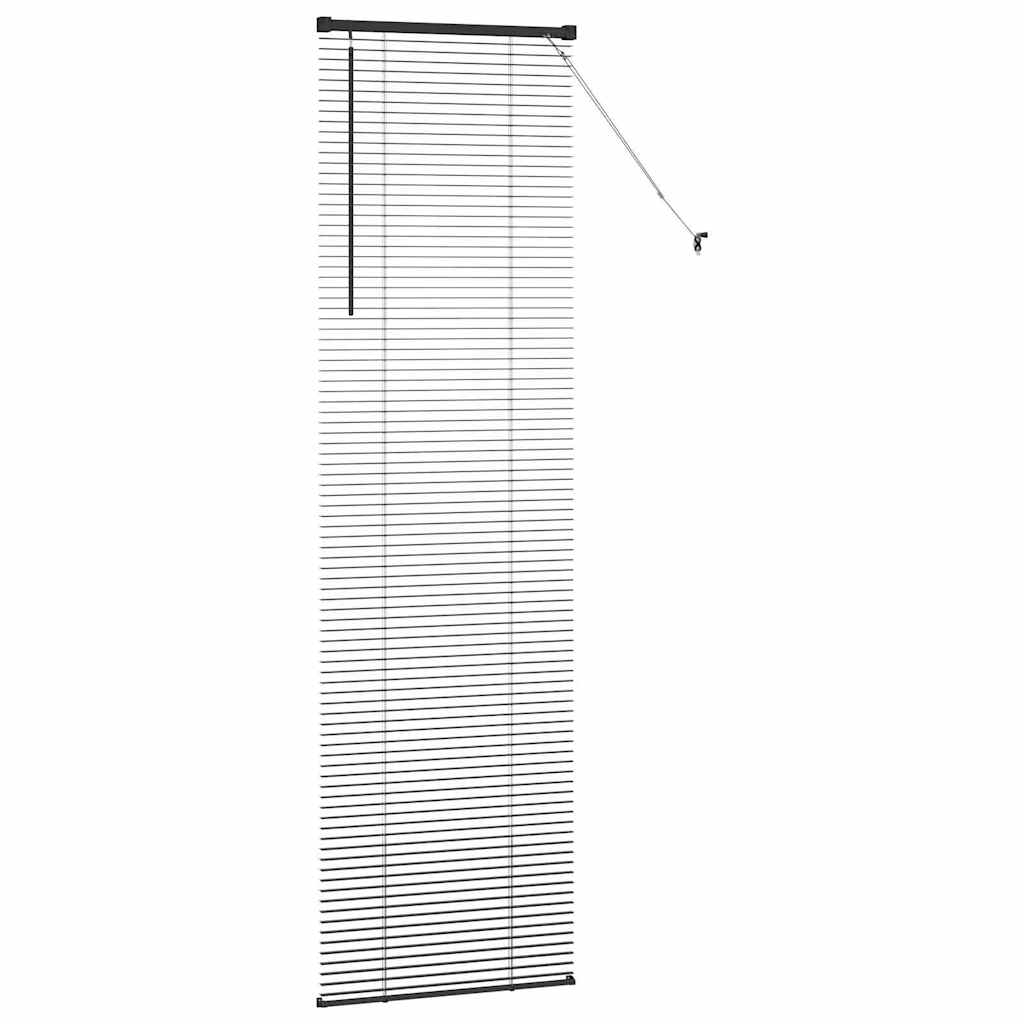 Balkenjalousien Schwarz 220 x 55 cm Aluminium