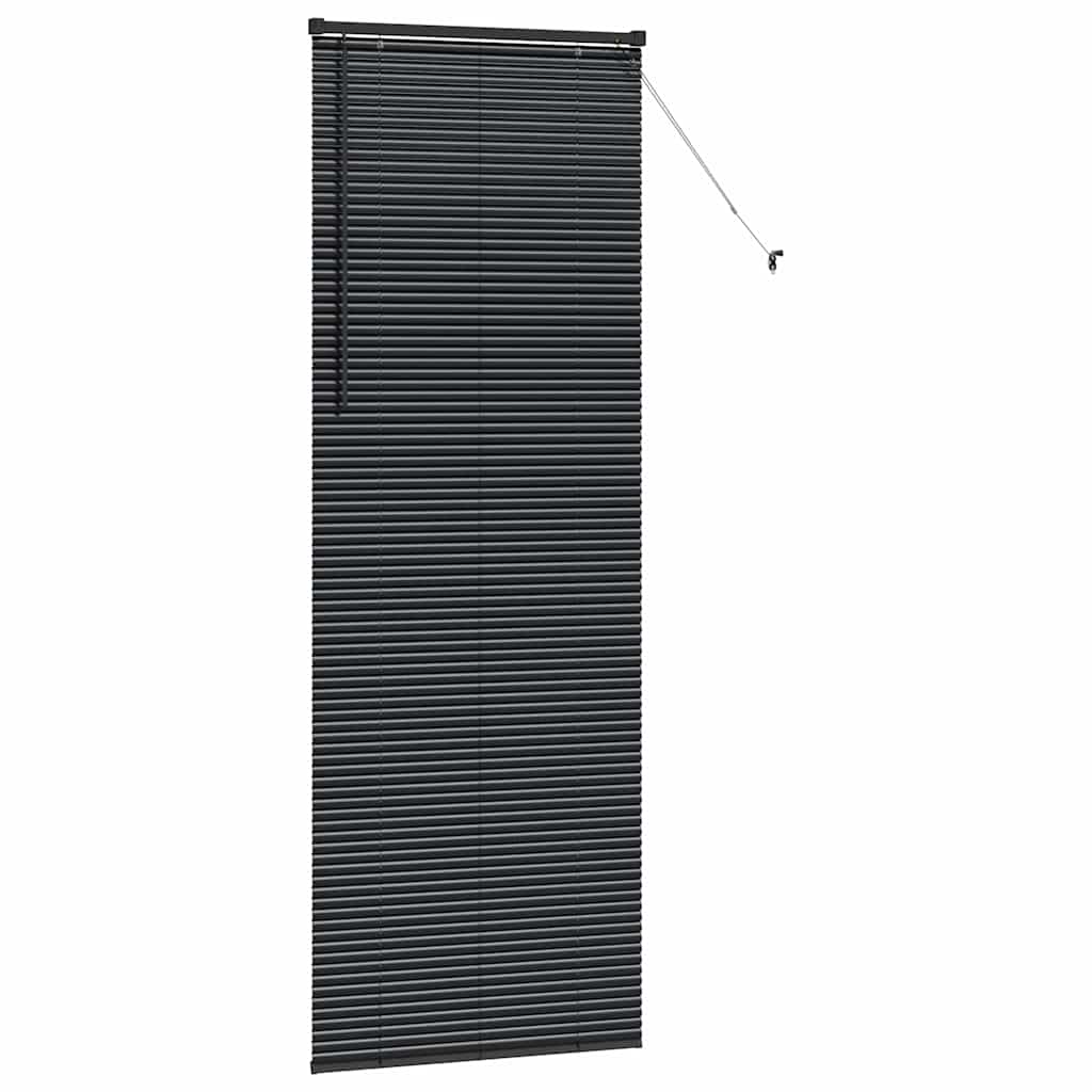 Balkenjalousien Schwarz 220 x 70 cm Aluminium