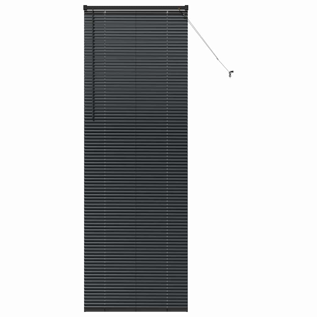 Balkenjalousien Schwarz 220 x 70 cm Aluminium