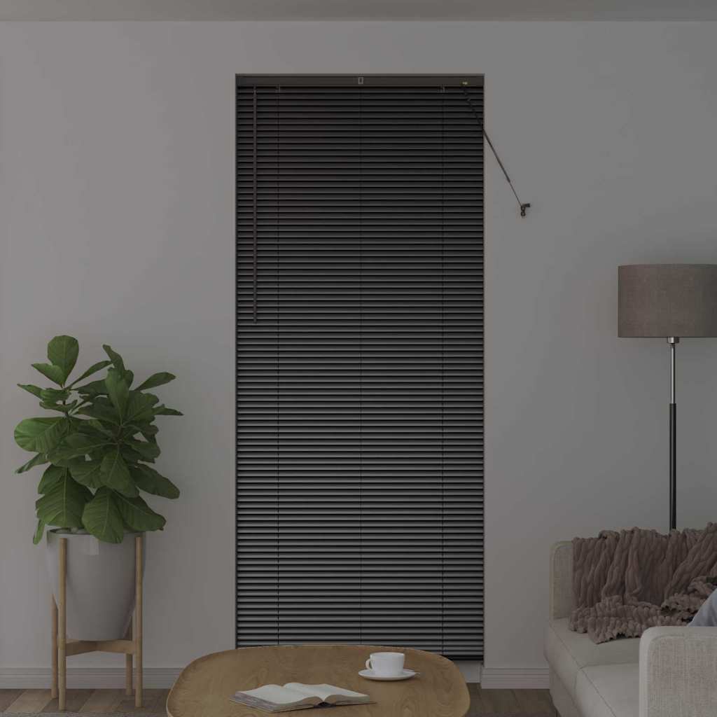 Balkenjalousien Schwarz 220 x 90 cm Aluminium