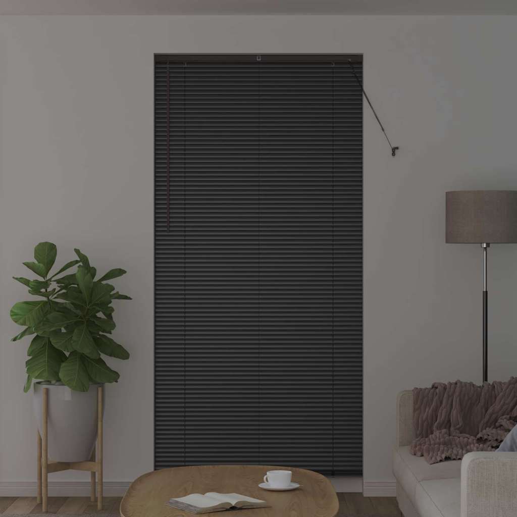 Balkenjalousien Schwarz 220 x 105 cm Aluminium