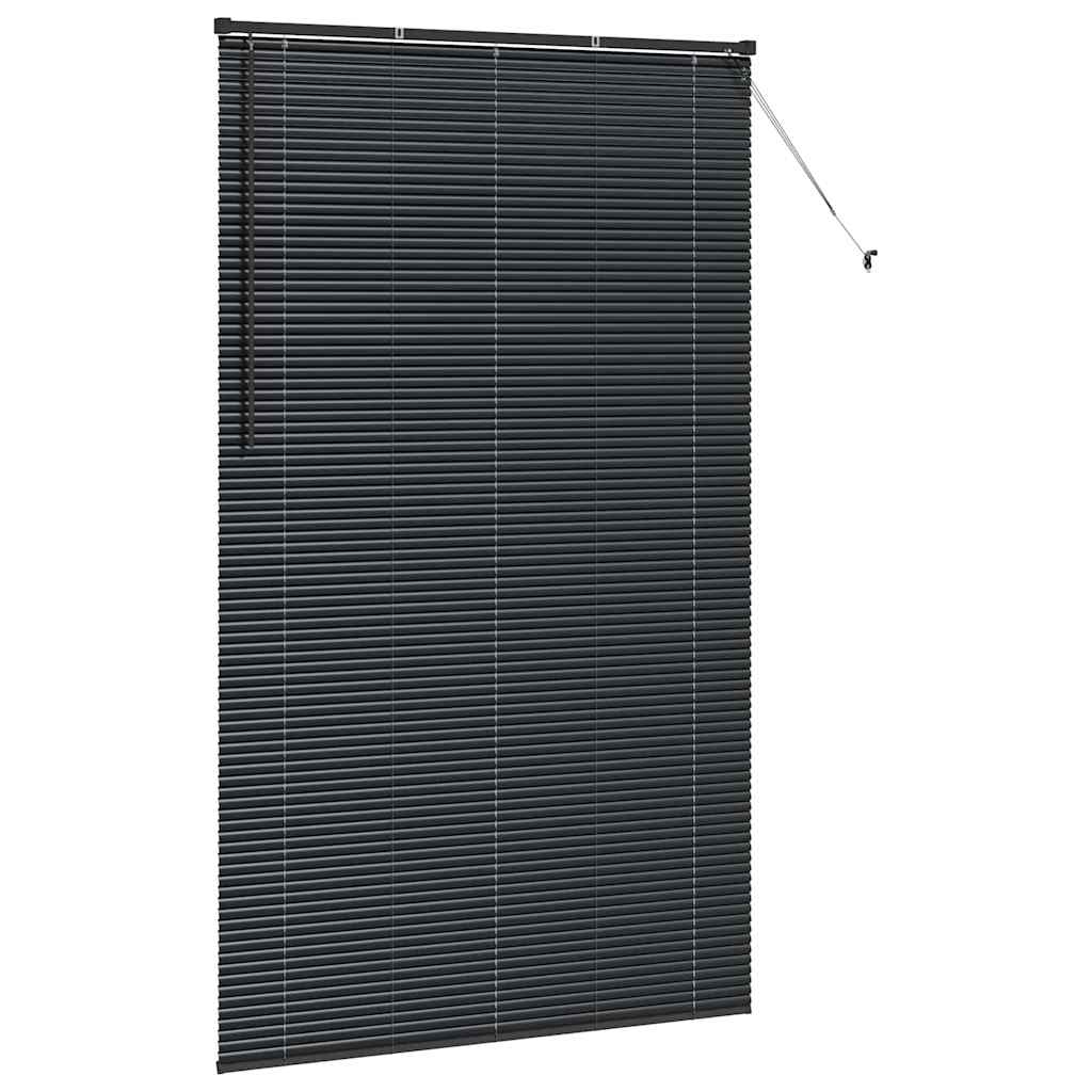 Balkenjalousien Schwarz 220 x 130 cm Aluminium