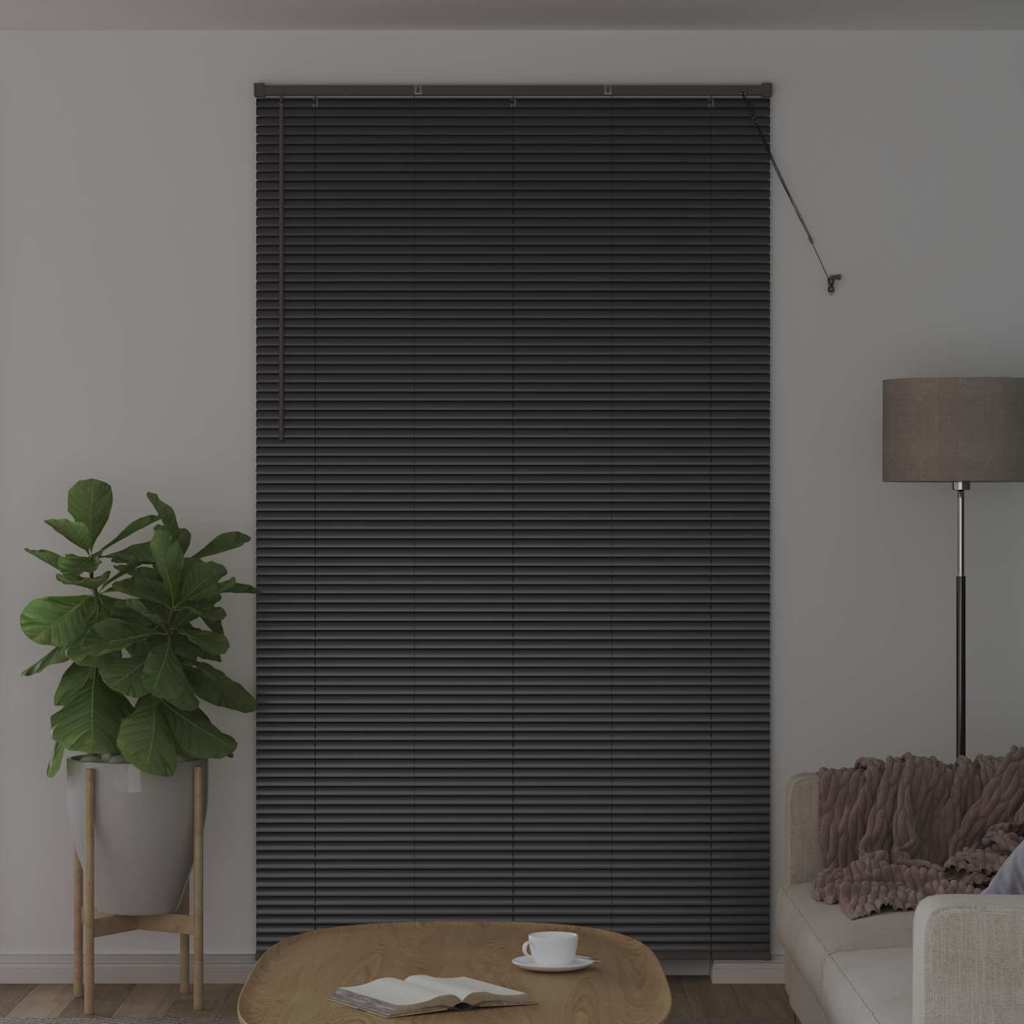 Balkenjalousien Schwarz 220 x 135 cm Aluminium