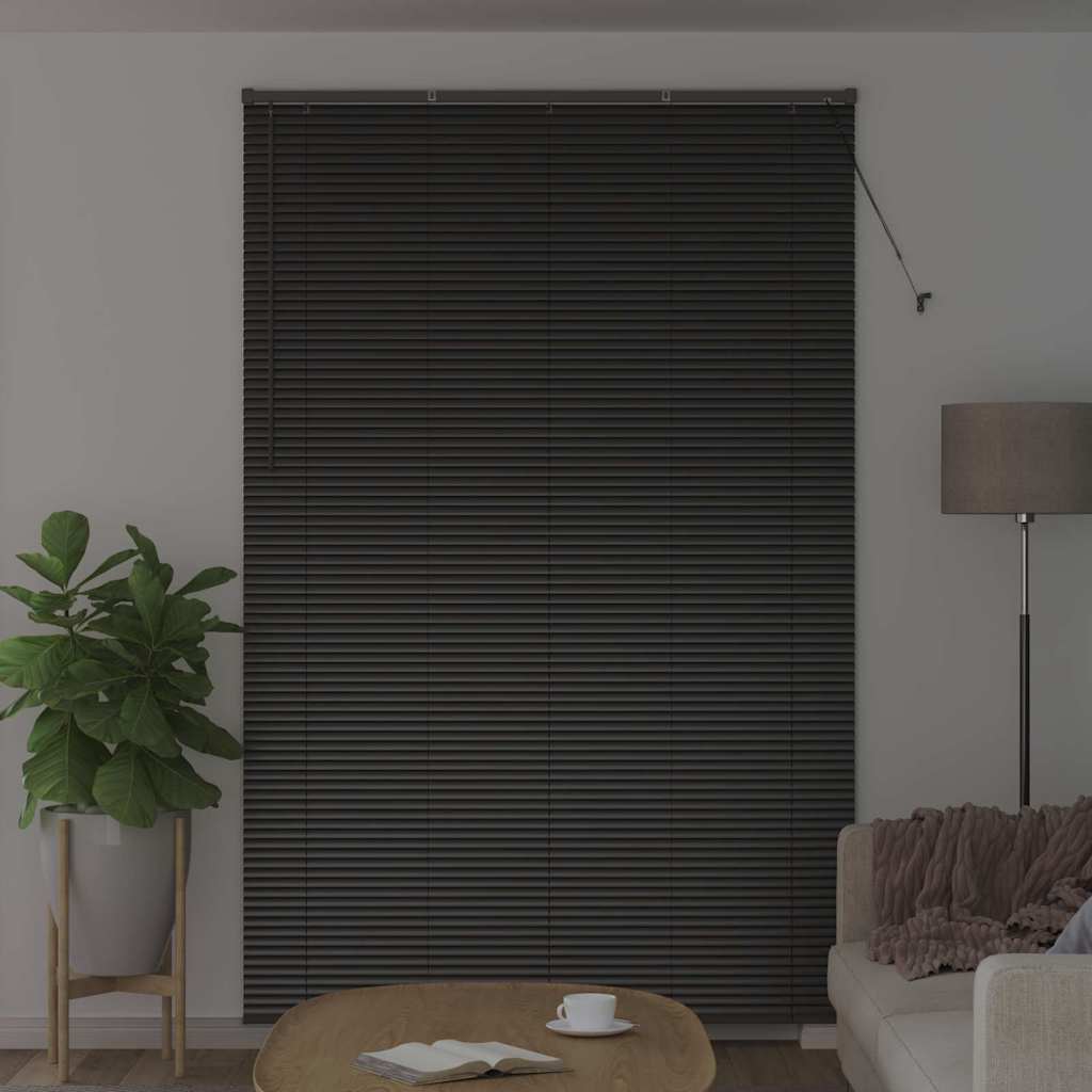 Balkenjalousien Schwarz 220 x 145 cm Aluminium