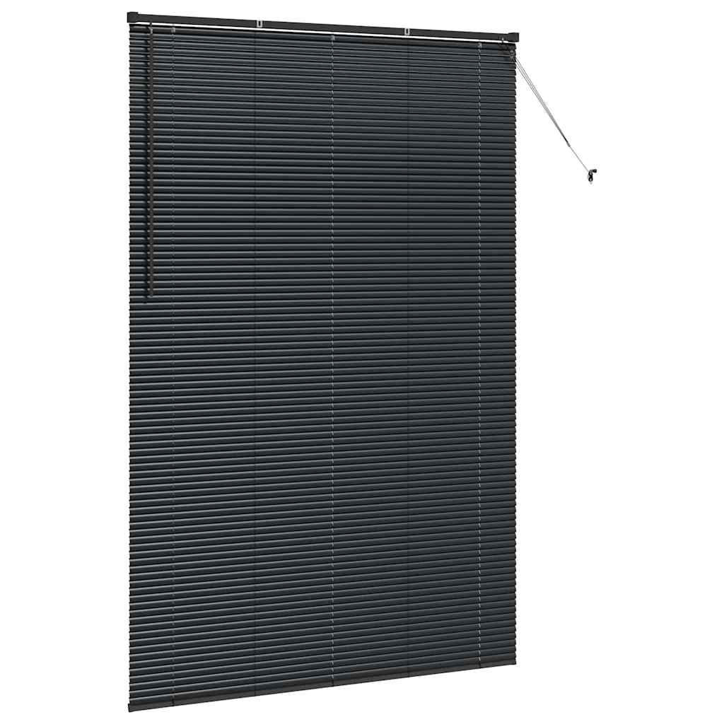 Balkenjalousien Schwarz 220 x 145 cm Aluminium