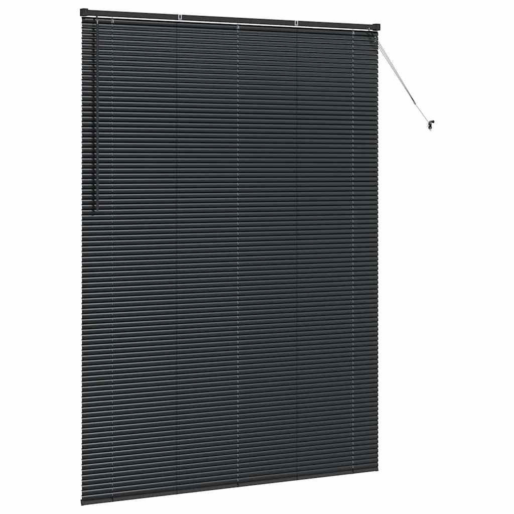 Balkenjalousien Schwarz 220 x 155 cm Aluminium