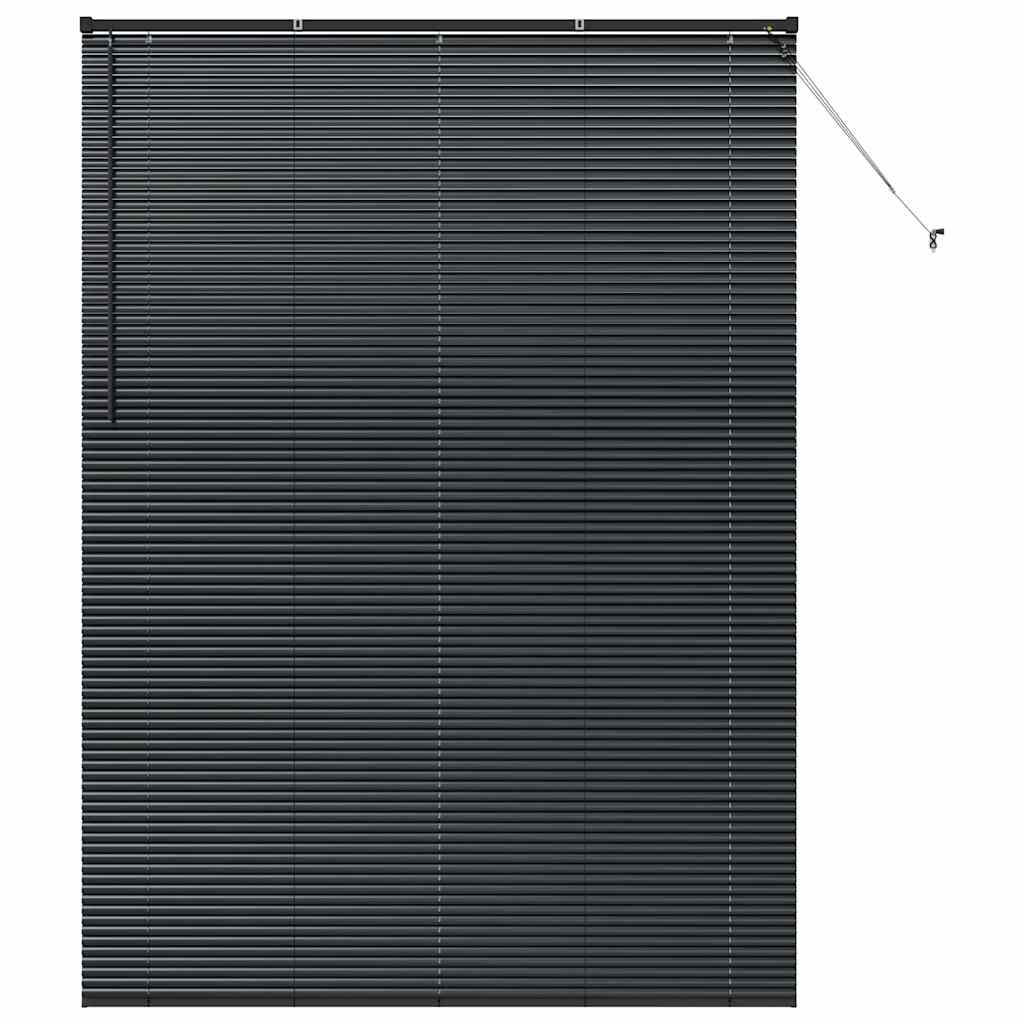 Balkenjalousien Schwarz 220 x 155 cm Aluminium