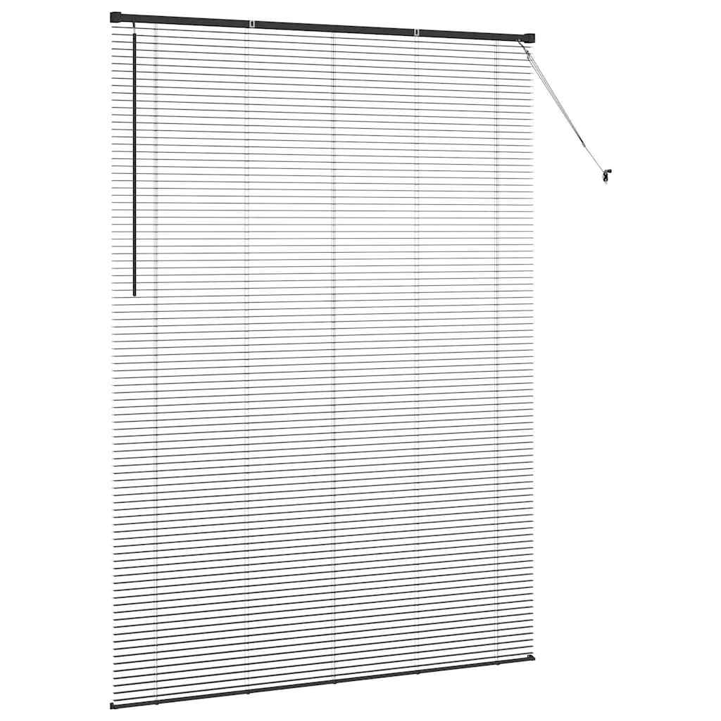 Balkenjalousien Schwarz 220 x 160 cm Aluminium