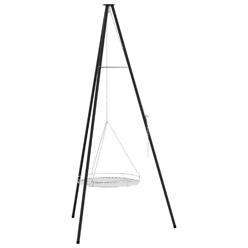 Lagerfeuer Stativ 2 pcs Schwarz Stahl