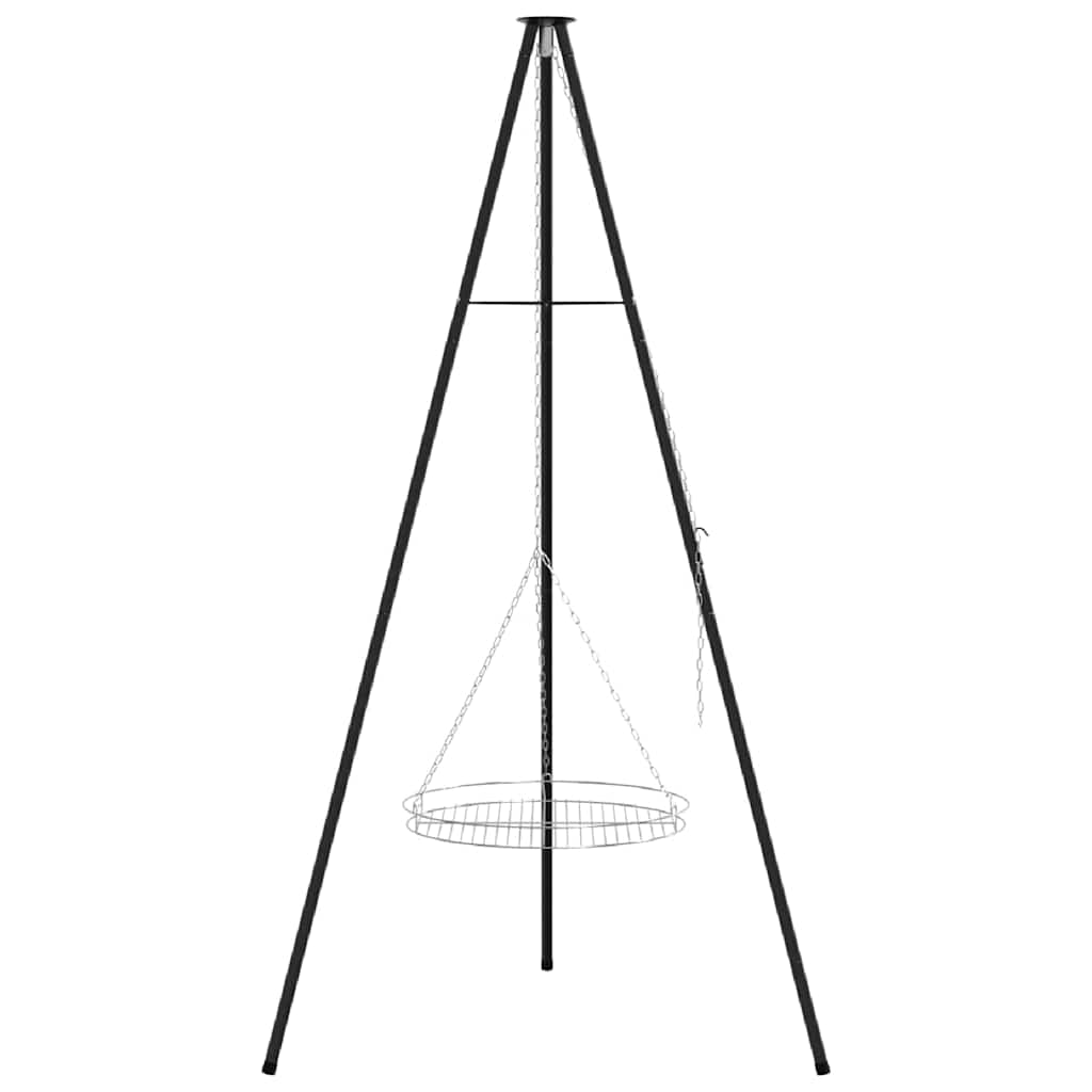 Lagerfeuer Stativ 2 pcs Schwarz Stahl
